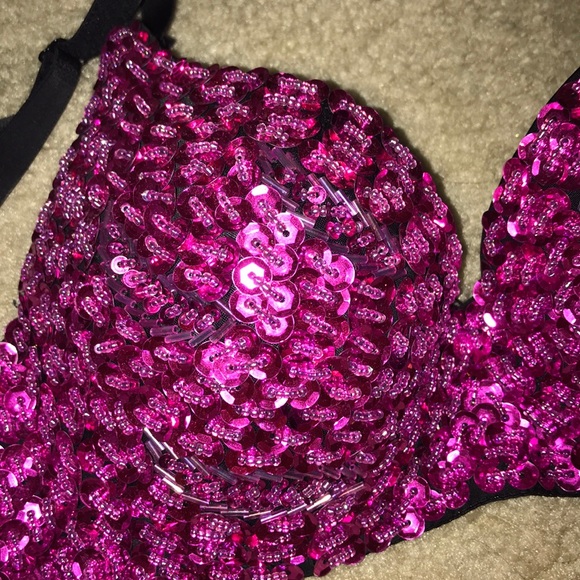 Pink sequined Rave Bra! - Picture 2 of 2